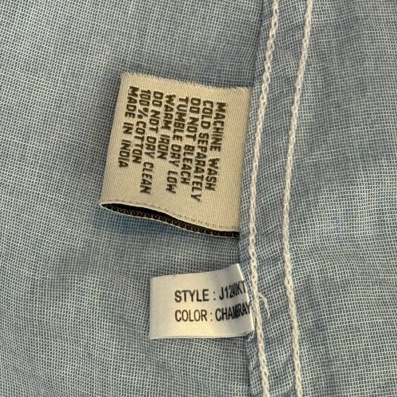 Ryan Micheal Chambray Shirt Large - Picture 9 of 11